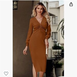 Pretty Garden (Amazon brand) Rust Sweater Dress